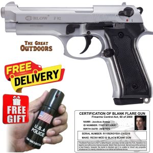 Blow F92 Matt Silver Beretta Blank Gun